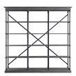 ACME Furniture Rukia Wood & Metal Bookshelf with 5 Tiers in Gray and Black