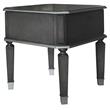 ACME House Beatrice Square Wooden End Table in Charcoal and Light Gray