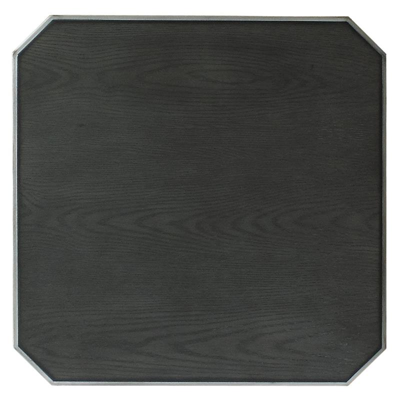 ACME House Beatrice Square Wooden End Table in Charcoal and Light Gray