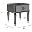 ACME House Beatrice Square Wooden End Table in Charcoal and Light Gray