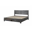 ACME Vidalia Queen Bed with Storage in Rustic Gray Oak