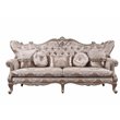 ACME Jayceon Fabric Tufted Sofa with 5 Pillows in Champagne Beige