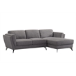 ACME Beckett Fabric L-Shaped Sectional Sofa in Gray