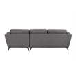 ACME Beckett Fabric L-Shaped Sectional Sofa in Gray