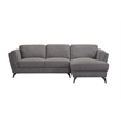 ACME Beckett Fabric L-Shaped Sectional Sofa in Gray