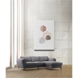 ACME Beckett Fabric L-Shaped Sectional Sofa in Gray