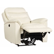 ACME Ava Tufted Leather Upholstered Power Motion Recliner in Beige