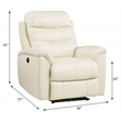 ACME Ava Tufted Leather Upholstered Power Motion Recliner in Beige