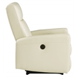 ACME Blane Tufted Leather Upholstered Power Motion Recliner in Beige