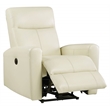 ACME Blane Tufted Leather Upholstered Power Motion Recliner in Beige