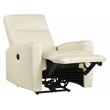 ACME Blane Tufted Leather Upholstered Power Motion Recliner in Beige