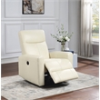ACME Blane Tufted Leather Upholstered Power Motion Recliner in Beige
