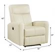 ACME Blane Tufted Leather Upholstered Power Motion Recliner in Beige