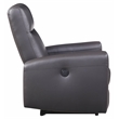 ACME Blane Tufted Leather Upholstered Power Motion Recliner in Brown