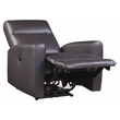 ACME Blane Tufted Leather Upholstered Power Motion Recliner in Brown