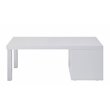 ACME Harta Coffee Table in White High Gloss & Chrome