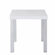 ACME Harta End Table in White High Gloss & Chrome