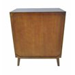 ACME Calvary Rectangular 2 Door Wooden Console Table in Gray Stone and Walnut
