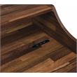 ACME Furniture Sange Wood & Metal Desk with 4 Open Comparments in Walnut/Black