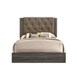 ACME Avantika Eastern King Bed in Fabric & Rustic Gray Oak