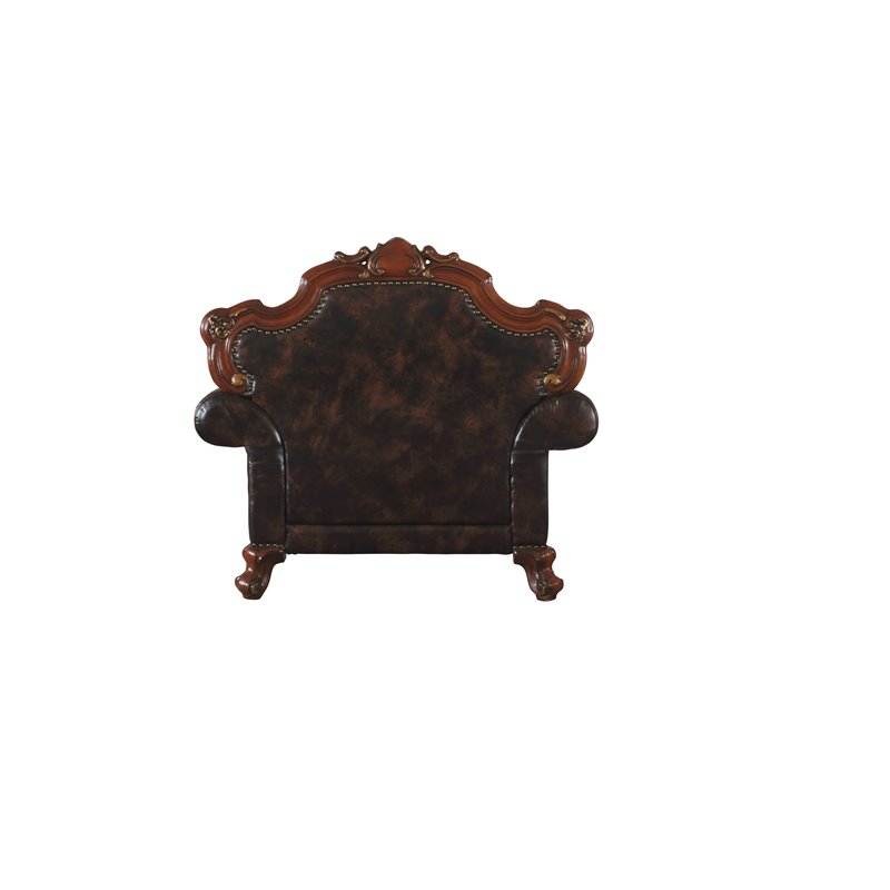 ACME Picardy Chair with 1 Pillow in Vintage Cherry Oak & PU