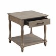 ACME Ariolo 1-Drawer Wooden End Table with Bottom Shelf in Antique White