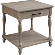 ACME Ariolo 1-Drawer Wooden End Table with Bottom Shelf in Antique White