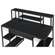 ACME Amiel Wooden 1-Drawer Writing Desk with Small Hutch in Black