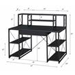 ACME Amiel Wooden 1-Drawer Writing Desk with Small Hutch in Black