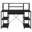 ACME Amiel Wooden 1-Drawer Writing Desk with Small Hutch in Black