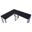 ACME Zaidin Wooden Rectangle Top Writing Desk with Metal Sled Base in Black