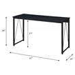 ACME Zaidin Wooden Rectangle Top Writing Desk with Metal Sled Base in Black
