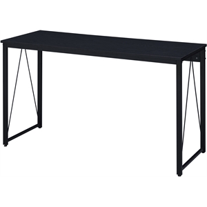 ACME Zaidin Wooden Rectangle Top Writing Desk with Metal Sled Base in Black