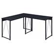 ACME Zaidin Wooden Rectangle Top Writing Desk with Metal Sled Base in Black