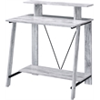 ACME Nypho Wooden 2 Shelves Writing Desk in Antique White and Black