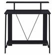 ACME Nypho Wooden 2 Shelves Writing Desk with Metal Frame in Black