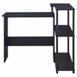 ACME Ievi Wooden Top Writing Desk with Built-in Right Side Bookcase in Black