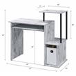 ACME Lyphre Wooden Top Computer Desk in Antique White and Black