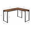 ACME Furniture Zetri Wood & Metal Writing Desk in Weathered Oak and Black