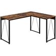 ACME Furniture Zetri Wood & Metal Writing Desk in Weathered Oak and Black