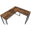 ACME Furniture Zetri Wood & Metal Writing Desk in Weathered Oak and Black