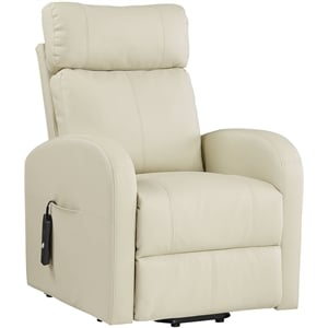 ACME Ricardo Faux Leather Upholstered Recliner with Power Lift in Beige