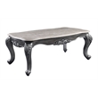ACME Ariadne Rectangular Marble Top Wooden Coffee Table in Platinum Gray