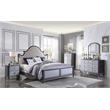 ACME House Beatrice Wooden Arched Frame Mirror with Beveled Edge in Charcoal