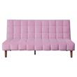 ACME Yolandi  Velvet Tufted Adjustable Sofa in Pink and Dark Walnut