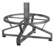 ACME Evangeline Fabric  Round Counter Height Stool in Rustic Brown and Black