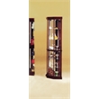 ACME Huxley Corner Curio Cabinet in Cherry