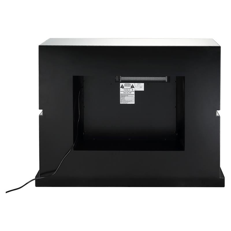 ACME Noralie Electric Fireplace with LED Light in Mirrored and Faux Diamonds
