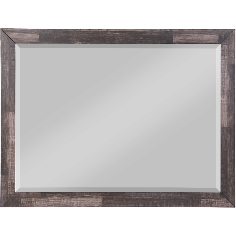 ACME Juniper Rectangular Wooden Frame Bedroom Mirror in Dark Cherry