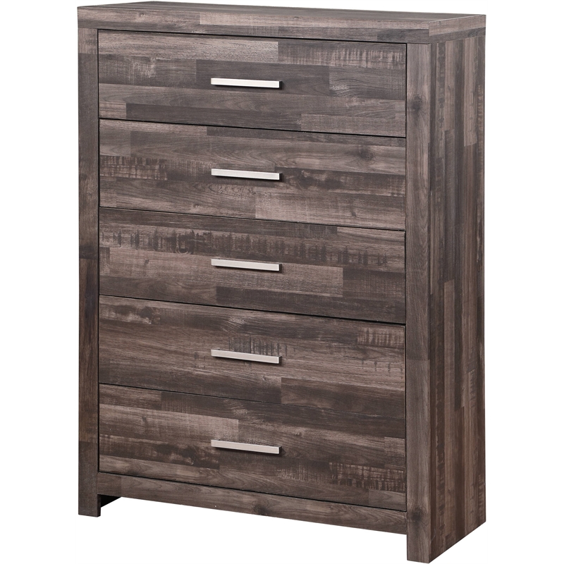 ACME Juniper Modern Composite Wood 5-Drawer Bedroom Chest in Dark Cherry